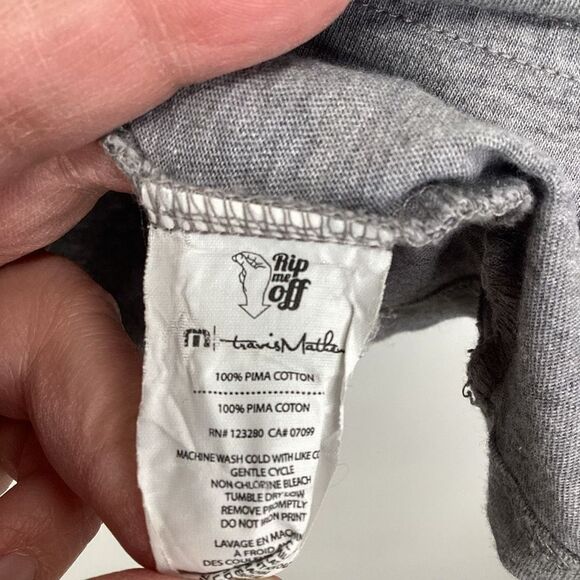 Men's Travis Mathew Short Sleeved Tee Shirt Gray‎ Medium - Picture 4 of 6